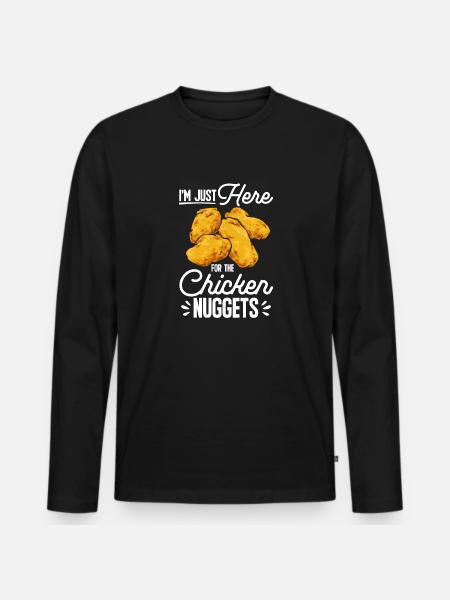 Chicken Nugget Lover Chicken Nuggets - Men's Premium Organic Long Sleeve Shirt - black