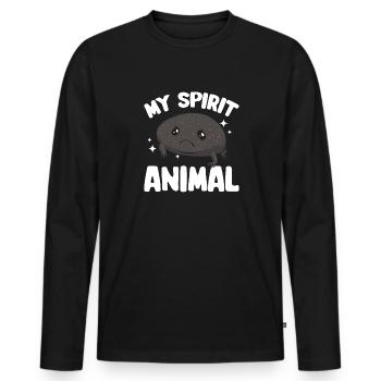 Black Rain Frog Breviceps Fuscus Frog - Men's Premium Organic Long Sleeve Shirt - black - Front - Nico (187cm)