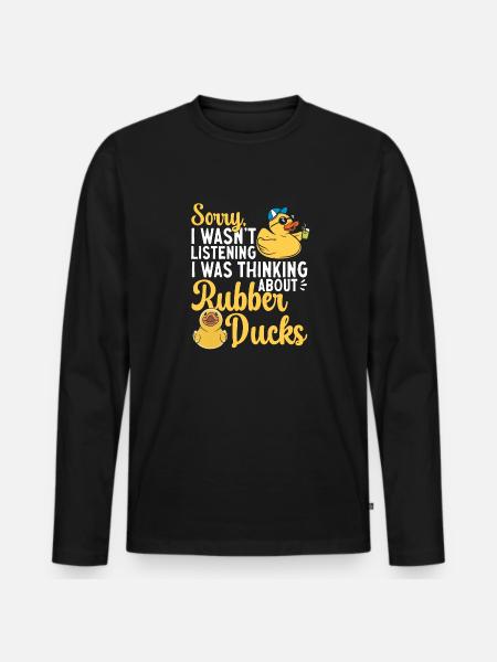 Rubber Duck Rubber Duck - Men's Premium Organic Long Sleeve Shirt - black