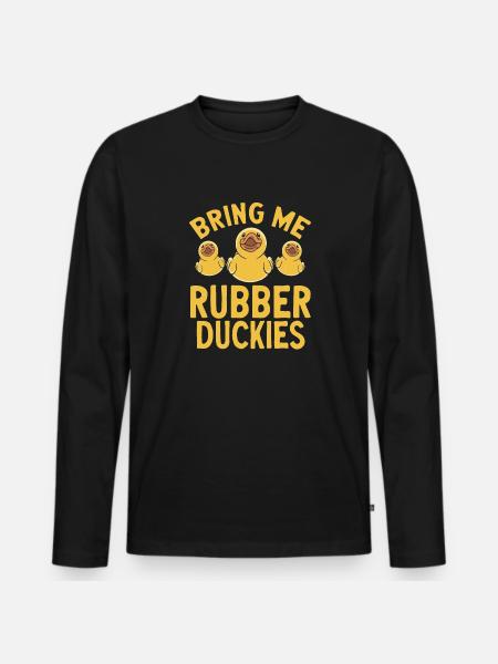 Rubber Duck Rubber Duck - Men's Premium Organic Long Sleeve Shirt - black