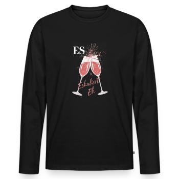 De toute façon, la situation s’intensifie ! – Coupe à Happy - T-shirt manches longues Premium bio Homme - noir - Devant - Nico (187cm)
