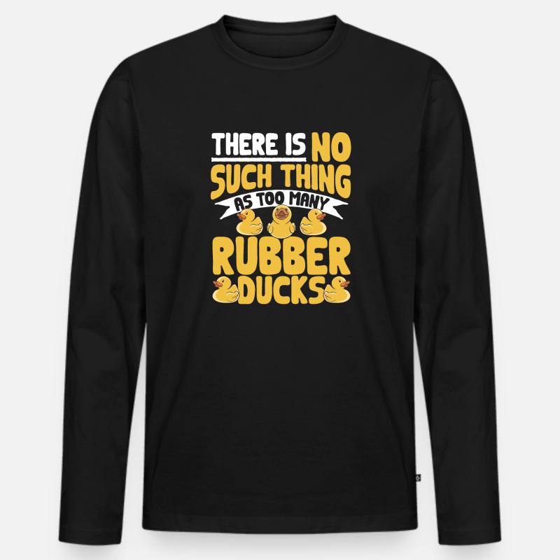 Quietscheentchen Quietscheente Gummiente - Männer Premium Bio Langarmshirt - Schwarz