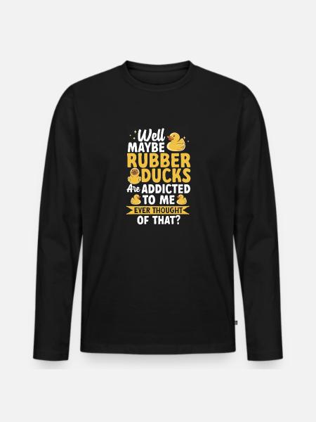 Rubber Duck Rubber Duck - Men's Premium Organic Long Sleeve Shirt - black