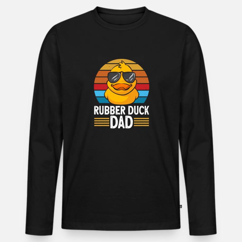 Rubber Duck Rubber Duck - Men's Premium Organic Long Sleeve Shirt - black