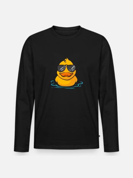 Rubber Duck Rubber Duck - Men's Premium Organic Long Sleeve Shirt - black