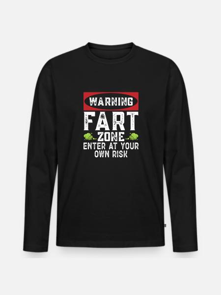 fart farting farting farting - Men's Premium Organic Long Sleeve Shirt - black