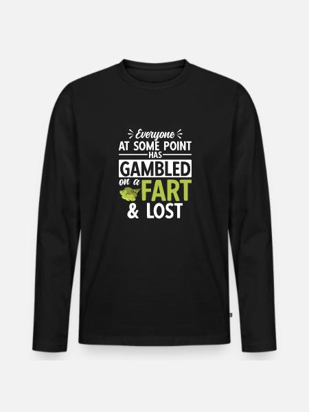 fart farting farting farting - Men's Premium Organic Long Sleeve Shirt - black