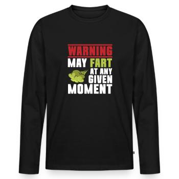 fart farting farting farting - Men's Premium Organic Long Sleeve Shirt - black - Front - Nico (187cm)