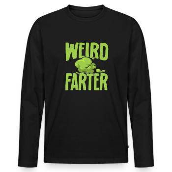 fart farting farting farting - Men's Premium Organic Long Sleeve Shirt - black - Front - Nico (187cm)