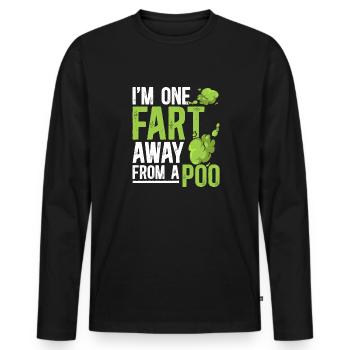 fart farting farting farting - Men's Premium Organic Long Sleeve Shirt - black - Front - Nico (187cm)