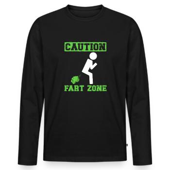 fart farting farting farting - Men's Premium Organic Long Sleeve Shirt - black - Front - Nico (187cm)
