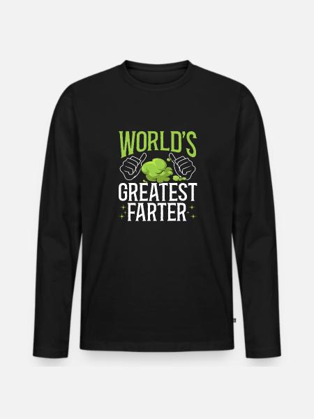 prut prut prut prut - Premium økologisk langærmet T-shirt til mænd - sort