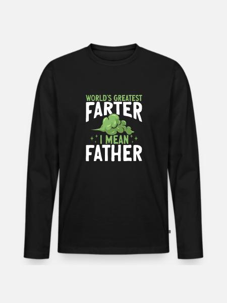 fart farting farting farting - Men's Premium Organic Long Sleeve Shirt - black