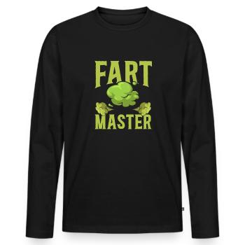 fart farting farting farting - Men's Premium Organic Long Sleeve Shirt - black - Front - Nico (187cm)