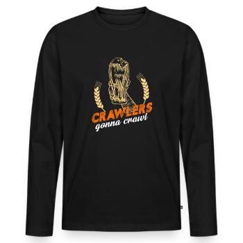 Crawlers Gonna Crawl Nightlife social Butterfly - Männer Premium Bio Langarmshirt - Schwarz - Vorne - Nico (187cm)