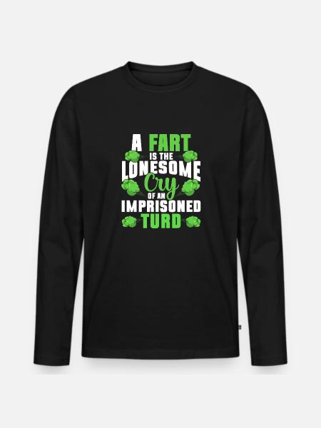 fart farting farting farting - Men's Premium Organic Long Sleeve Shirt - black