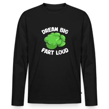 fart farting farting farting - Men's Premium Organic Long Sleeve Shirt - black - Front - Nico (187cm)