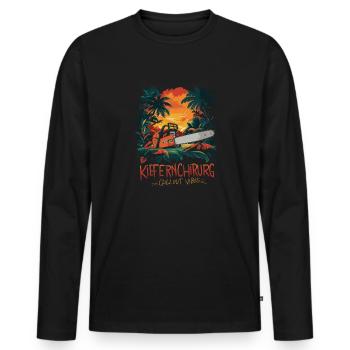 ORAL SURGEON - Humorous Chillout Vibes - Men's Premium Organic Long Sleeve Shirt - black - Front - Nico (187cm)