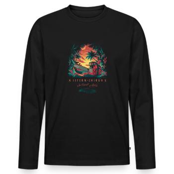 ORAL SURGEON - Humorous Chillout Vibes - Men's Premium Organic Long Sleeve Shirt - black - Front - Nico (187cm)