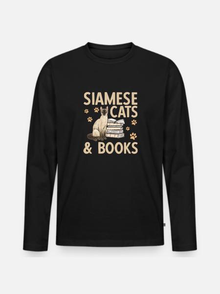 Siamese Cat Siamese Cat - Men's Premium Organic Long Sleeve Shirt - black