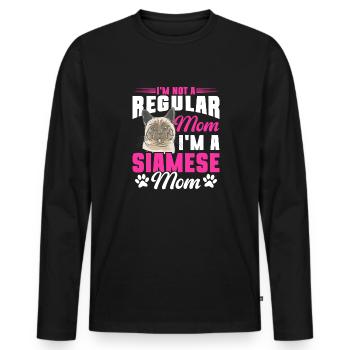 Siamese Cat Siamese Cat - Men's Premium Organic Long Sleeve Shirt - black - Front - Nico (187cm)