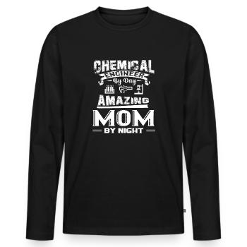 Chemical Engineer Chemical Engineer Mom - Men's Premium Organic Long Sleeve Shirt - black - Front - Nico (187cm)