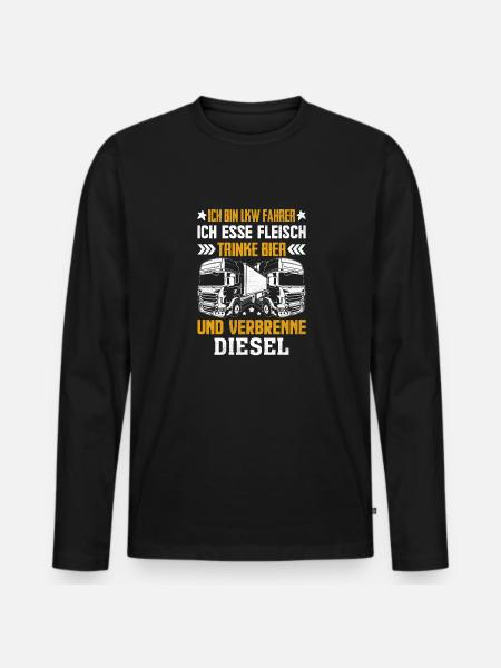 Truck Driver - Men's Premium Organic Long Sleeve Shirt - black
