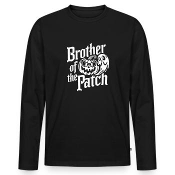 Brother of the Patch Halloween Style - Men's Premium Organic Long Sleeve Shirt - black - Front - Nico (187cm)