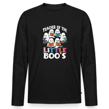 Costume d’Halloween enseignant petits boos célébrer - T-shirt manches longues Premium bio Homme - noir - Devant - Nico (187cm)