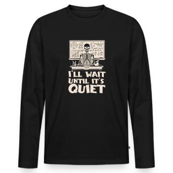 Halloween-Kostüm lustiger Lehrer feiern - Männer Premium Bio Langarmshirt - Schwarz - Vorne - Nico (187cm)