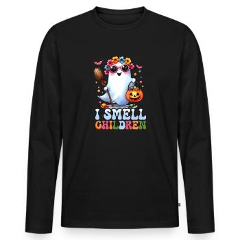 Halloween-Kostümlehrer lustig feiern - Männer Premium Bio Langarmshirt - Schwarz - Vorne - Nico (187cm)