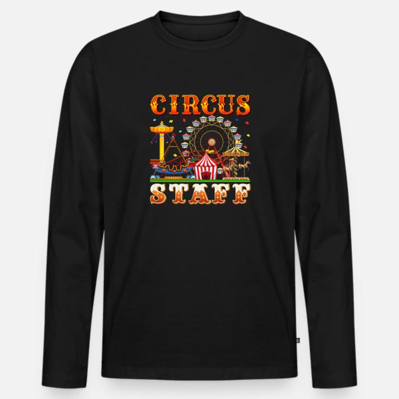 Zirkus - Männer Premium Bio Langarmshirt - Schwarz