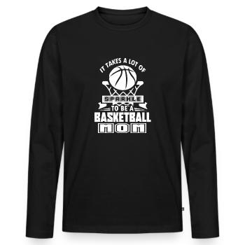 Proud To Be A Basketball Mom - Men's Premium Organic Long Sleeve Shirt - black - Front - Nico (187cm)