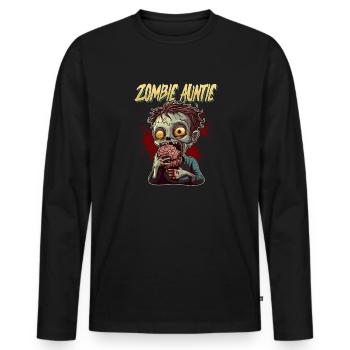 Zombie Halloween Zombie tante - T-shirt manches longues Premium bio Homme - noir - Devant - Nico (187cm)