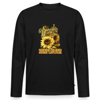 Mommy's Sunflower - Men's Premium Organic Long Sleeve Shirt - black - Front - Nico (187cm)