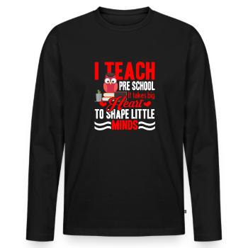 Preschool Teacher I Teach Preschool - Men's Premium Organic Long Sleeve Shirt - black - Front - Nico (187cm)