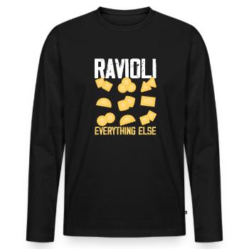 Ravioli Everything Else Italian Cuisine Culinary - Männer Premium Bio Langarmshirt - Schwarz - Vorne - Nico (187cm)