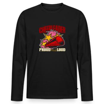 Cheerleader Proud And Loud - Men's Premium Organic Long Sleeve Shirt - black - Front - Nico (187cm)