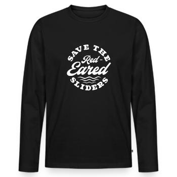 Save The Red-Eared Sliders Turtle Conservation - Männer Premium Bio Langarmshirt - Schwarz - Vorne - Nico (187cm)