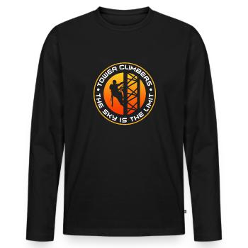 Tower Climbers The Sky Is The Limit Cell Tower - T-shirt manches longues Premium bio Homme - noir - Devant - Nico (187cm)