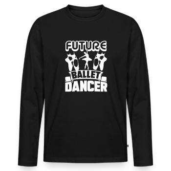 Ballet Dancer Future Ballet Dancer - Men's Premium Organic Long Sleeve Shirt - black - Front - Nico (187cm)