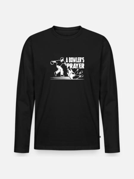 Bowling Bowler's Prayer - Men's Premium Organic Long Sleeve Shirt - black