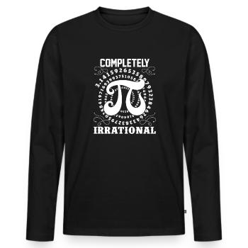 Pi Day Pi Completely Irrational - Men's Premium Organic Long Sleeve Shirt - black - Front - Nico (187cm)