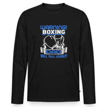 Boxing Boxing Dad Will Yell Loudly - Men's Premium Organic Long Sleeve Shirt - black - Front - Nico (187cm)