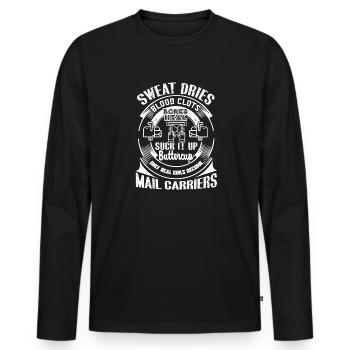 Mail Carrier Real Girls Become Mail Carriers - Men's Premium Organic Long Sleeve Shirt - black - Front - Nico (187cm)
