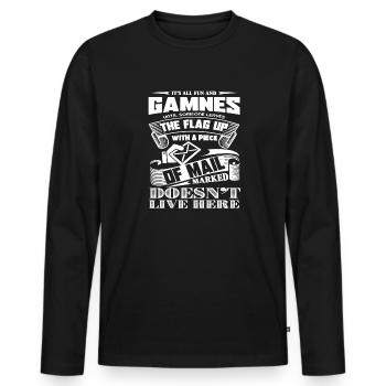 Mail Carrier Proud To Be A Mail Carrier - Men's Premium Organic Long Sleeve Shirt - black - Front - Nico (187cm)