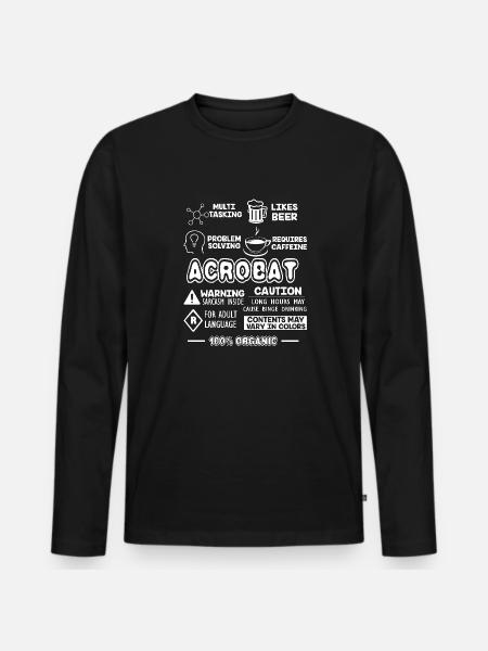 Acrobat Acrobat Job - Men's Premium Organic Long Sleeve Shirt - black