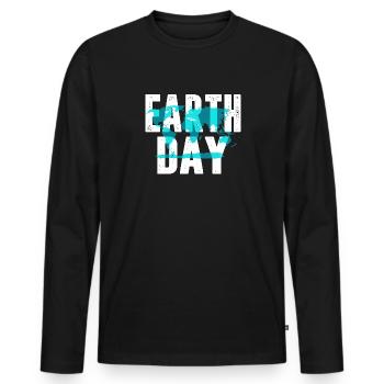 Earth Day Save The Earth - Men's Premium Organic Long Sleeve Shirt - black - Front - Nico (187cm)
