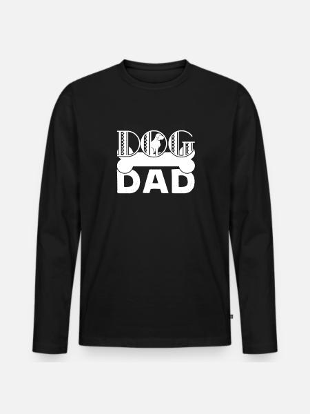 Father's Day Dog Dad - Men's Premium Organic Long Sleeve Shirt - black