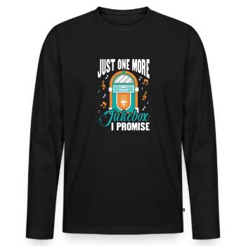 Juste un juke-box de plus que je promets boîte à musique - T-shirt manches longues Premium bio Homme - noir - Devant - Nico (187cm)
